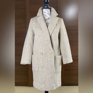 Women's Vintage Cream Tweed/Wool Coat
